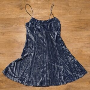 Wild Fable Blue Velvet Mini Dress